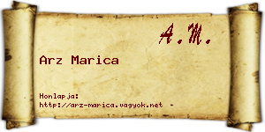 Arz Marica névjegykártya